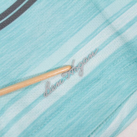 Ben Hogan Polo Men's Large Blue Short Sleeve Striped - Picture 2 of 10